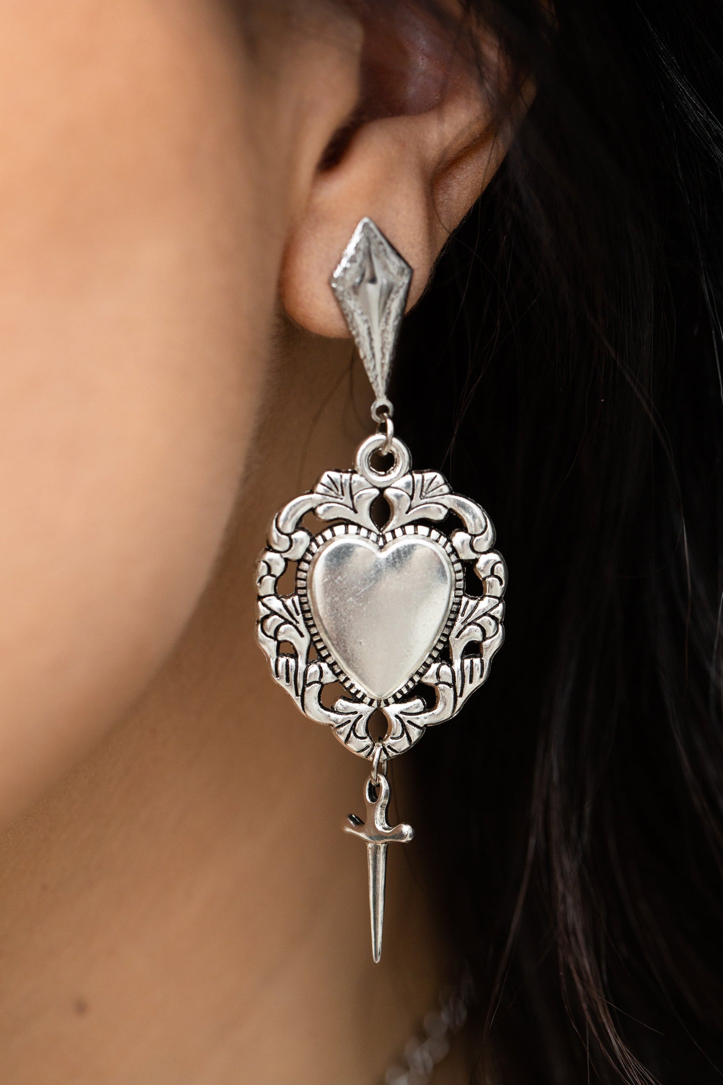 Brinco Coração escudo