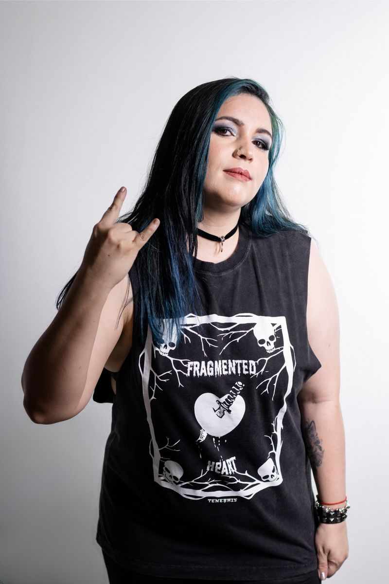 Camiseta regata Fragmented heart