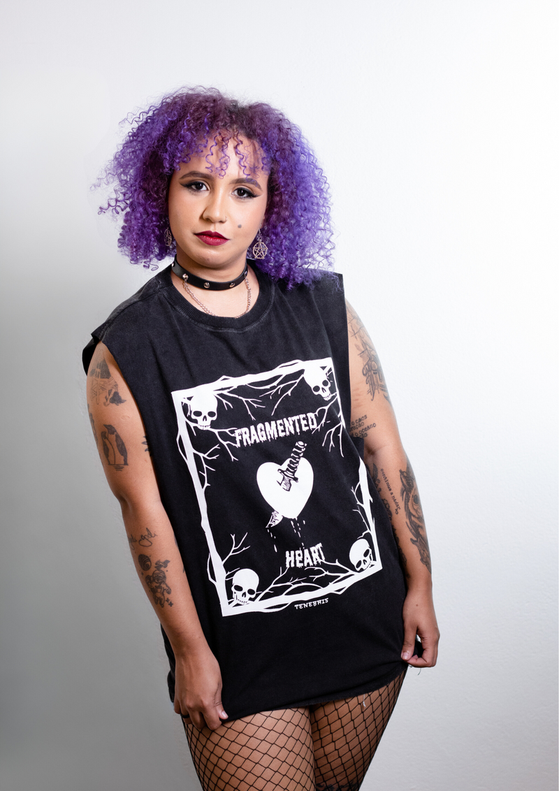 Camiseta regata Fragmented heart
