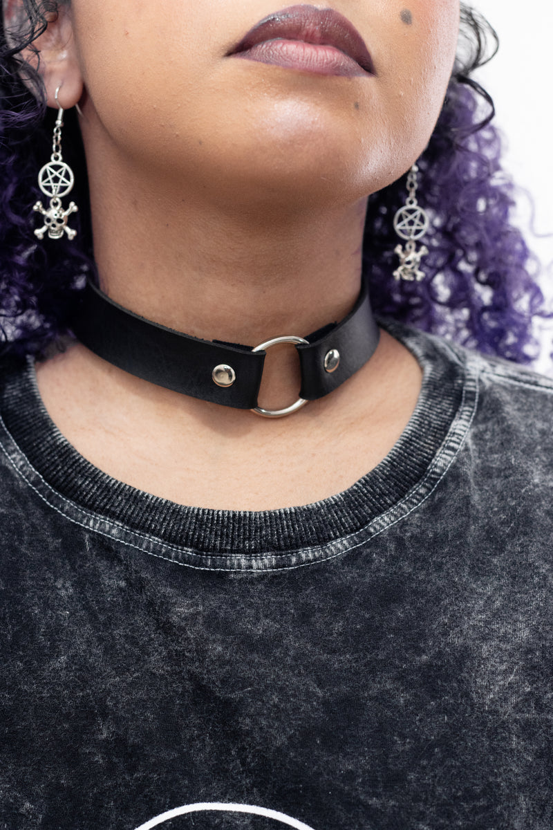 Gargantilha choker Argola única