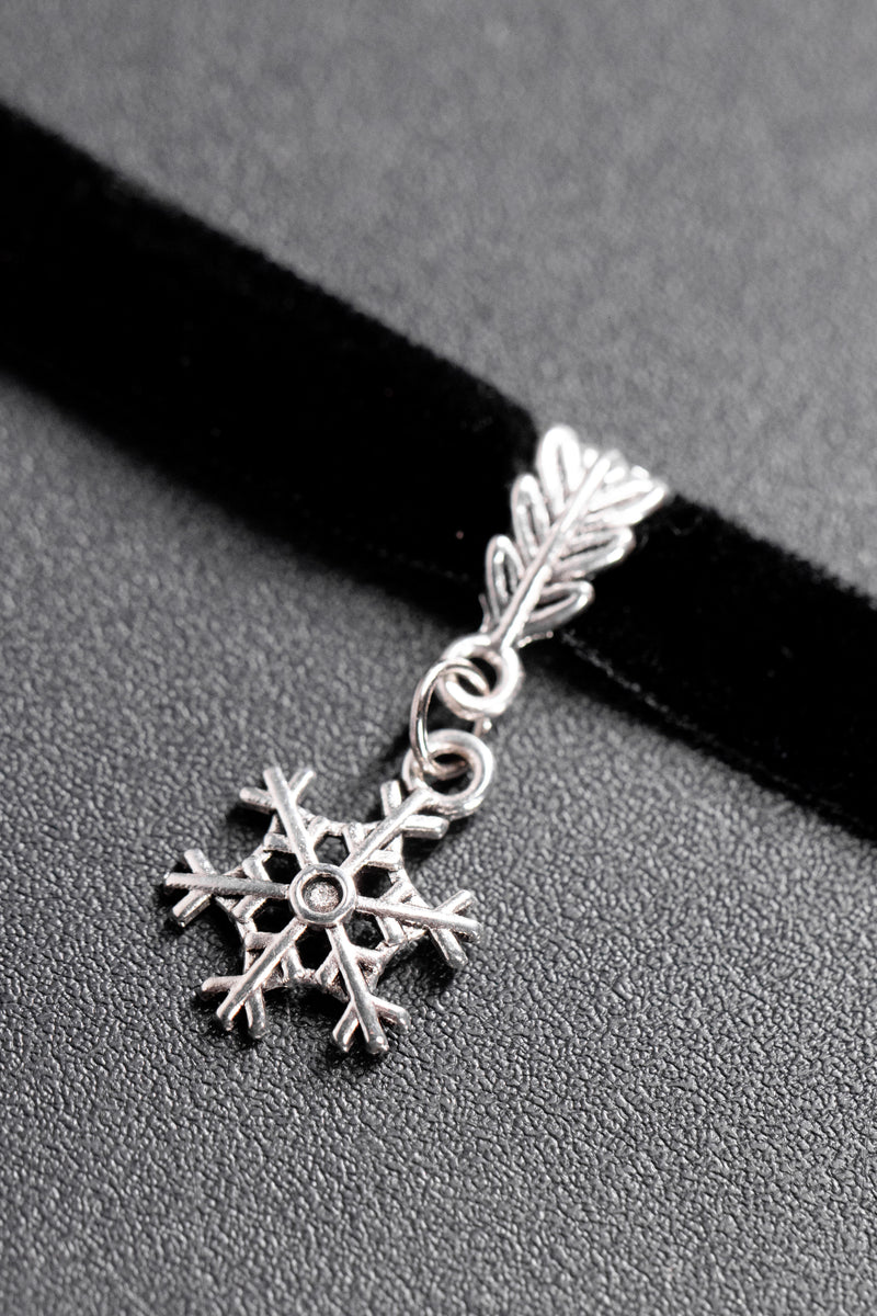 Gargantilha Choker floco de neve
