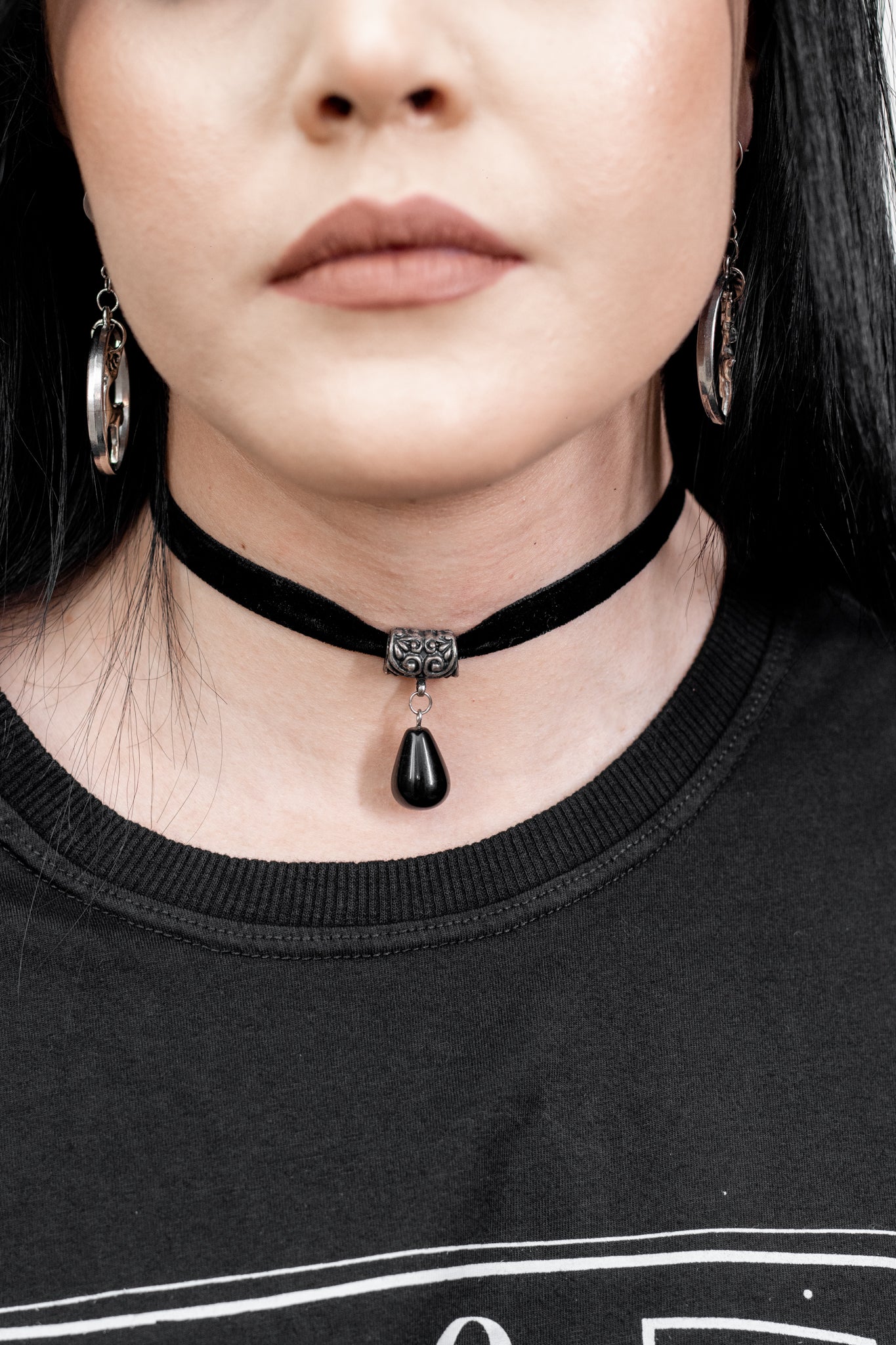 Gargantilha choker Gota ônix